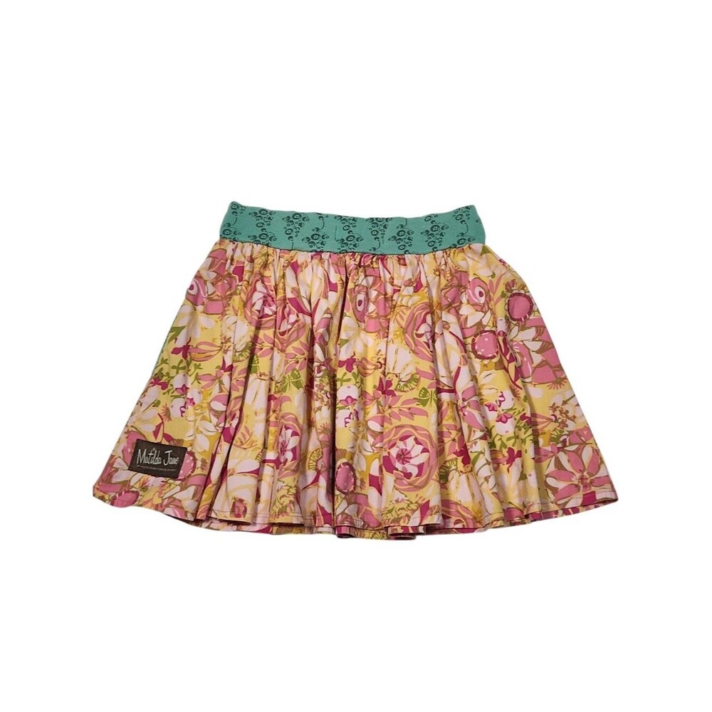 Matilda Jane Little Girls/Kids Pink Floral Skirts Playful Patchwork Size 6 - Picture 7 of 13